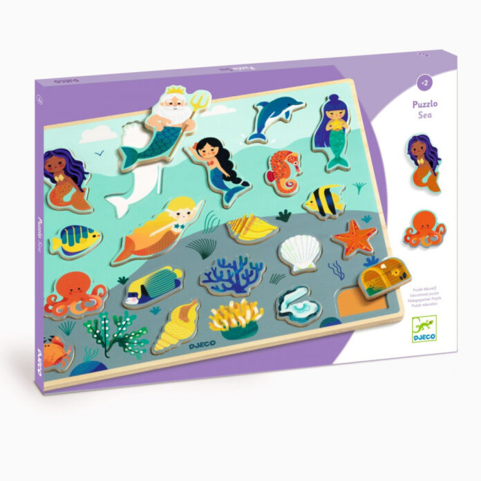 Puzzle lemn Ocean, Djeco Puzzle lemn Ocean, Djeco