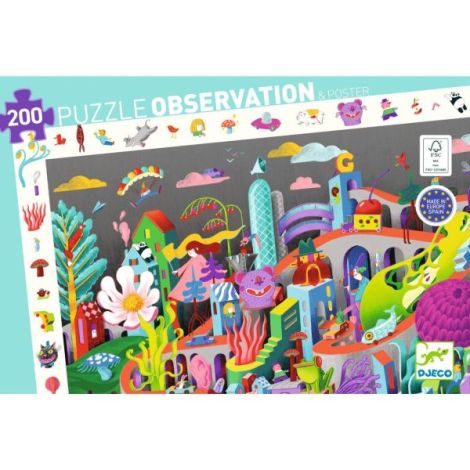 Puzzle observatie Nebunia din oras, Djeco Puzzle observatie Nebunia din oras, Djeco