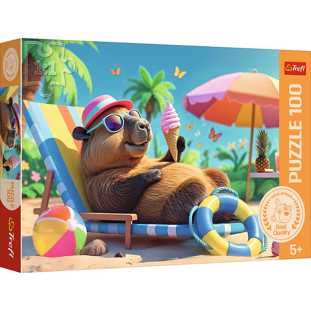 PUZZLE TREFL 100 RELAXARE IN STIL CAPIBARA PUZZLE TREFL 100 RELAXARE IN STIL CAPIBARA