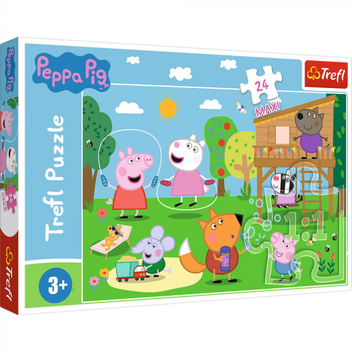 Puzzle Trefl 24 Maxi Peppa Pig Distractia din Iarba Puzzle Trefl 24 Maxi Peppa Pig Distractia din Iarba