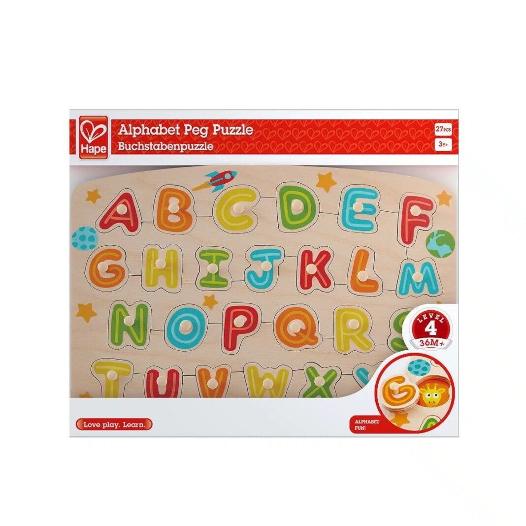 Puzzle din lemn Hape Litere 27 piese Puzzle din lemn Hape Litere 27 piese
