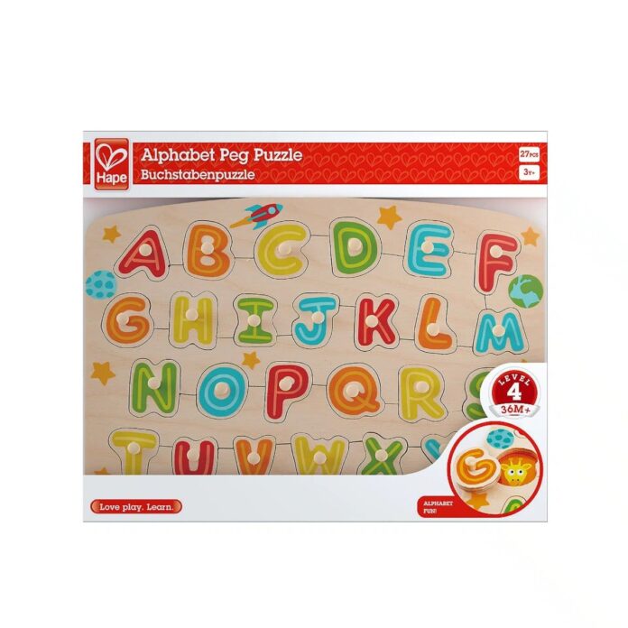 Puzzle din lemn Hape Litere 27 piese Puzzle din lemn Hape Litere 27 piese