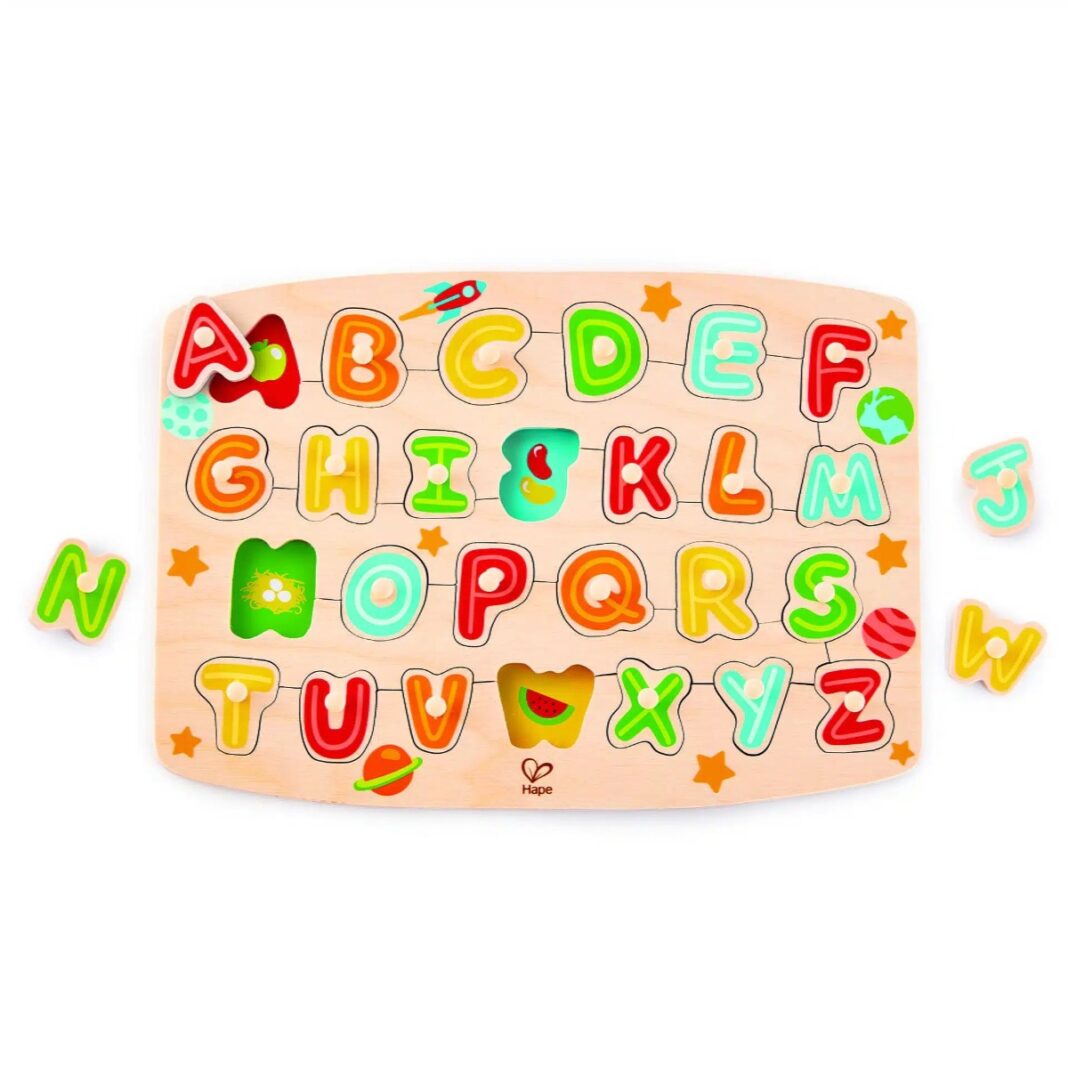 Puzzle din lemn Hape Litere 27 piese Puzzle din lemn Hape Litere 27 piese