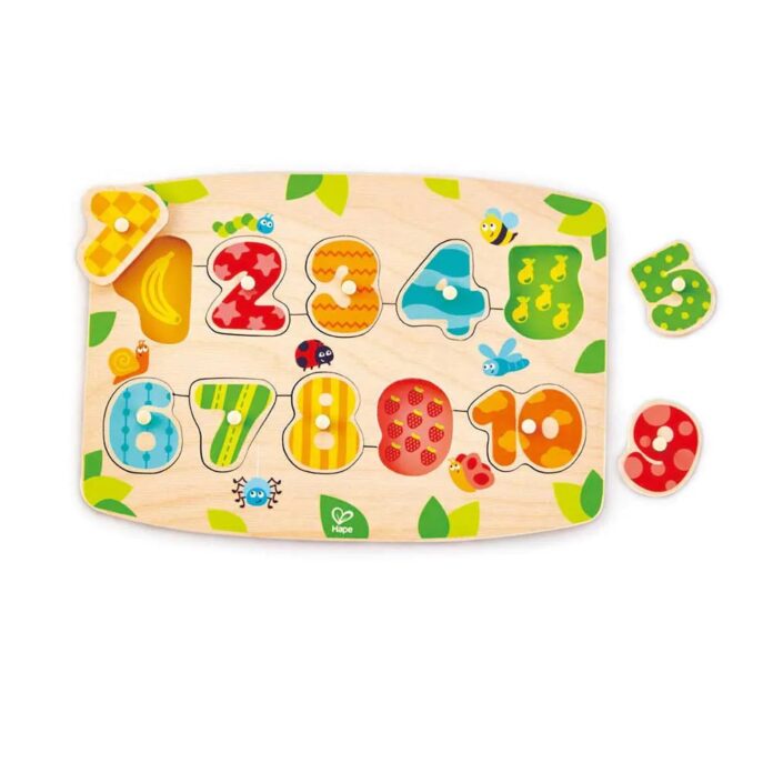 Puzzle din lemn Hape Numere 11 piese