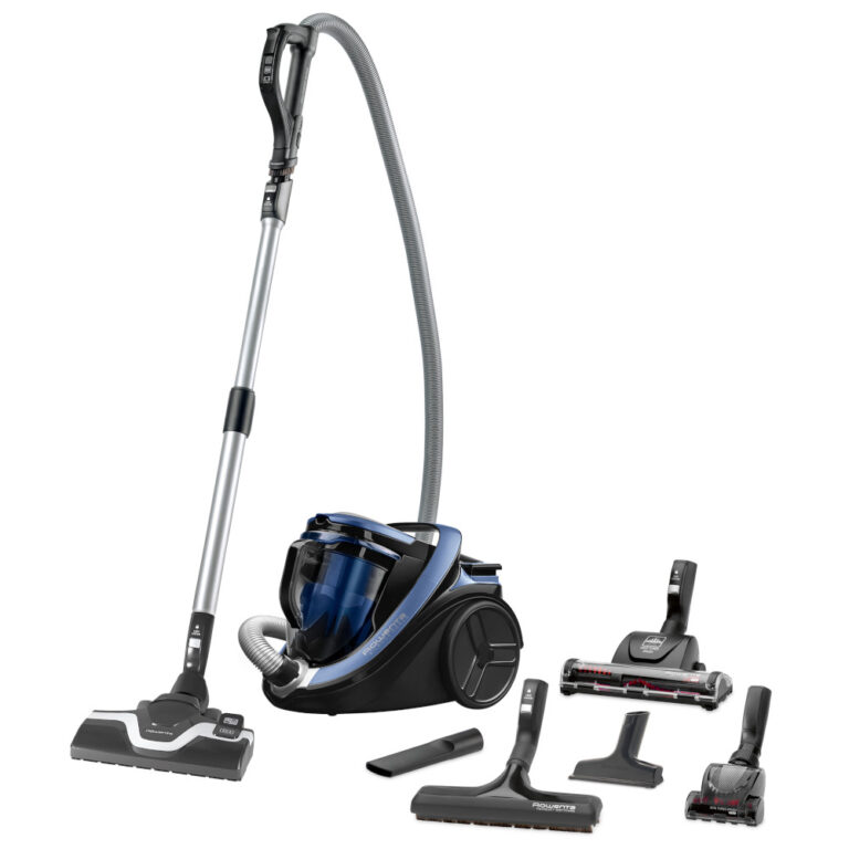 Aspirator fara sac Rowenta Silence Force Cyclonic RO7690EA, 550 W, 2.5 l, Tehnologie Ciclonica, Cap de aspirare Power Air, Maner Ergo Comfort, Albastru