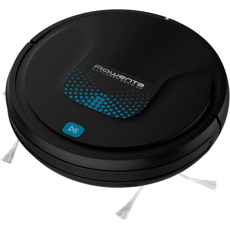 Aspirator robot Rowenta X-Plorer Aqua Serie 20 RR6875WH, Mop, 0.25 L, Sistem Aqua Force 2 in 1, 3 functii de curatare, Autonomie: 150 min, Nivel zgomot: 65 dB, Negru