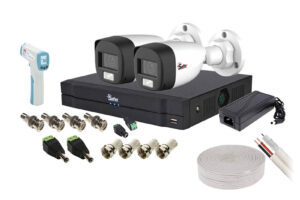 Kit supraveghere video 2 camere FULL HD, 2MP, IR 20m, DVR cu AI si accesorii, SAF-2XB1A21-TW Kit supraveghere video 2 camere FULL HD, 2MP, IR 20m, DVR cu AI si accesorii, SAF-2XB1A21-TW