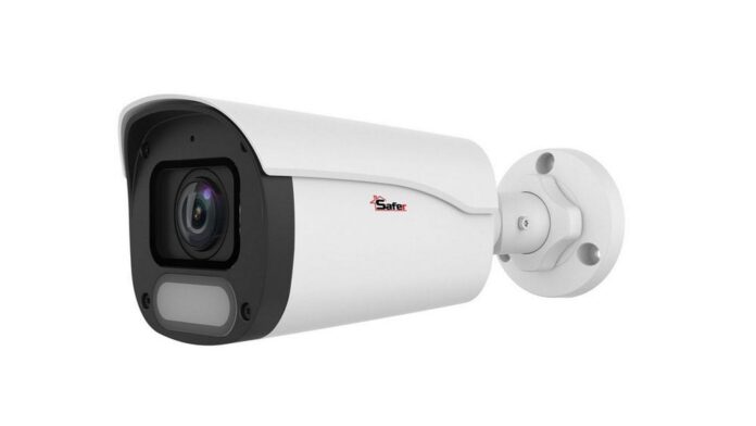 Camera supraveghere IP Safer SAF-IPCBM4MPWISPF28(U), 4MP, ColorHunter, LED alb 30m, microfon, slot microSD, PoE, IP67