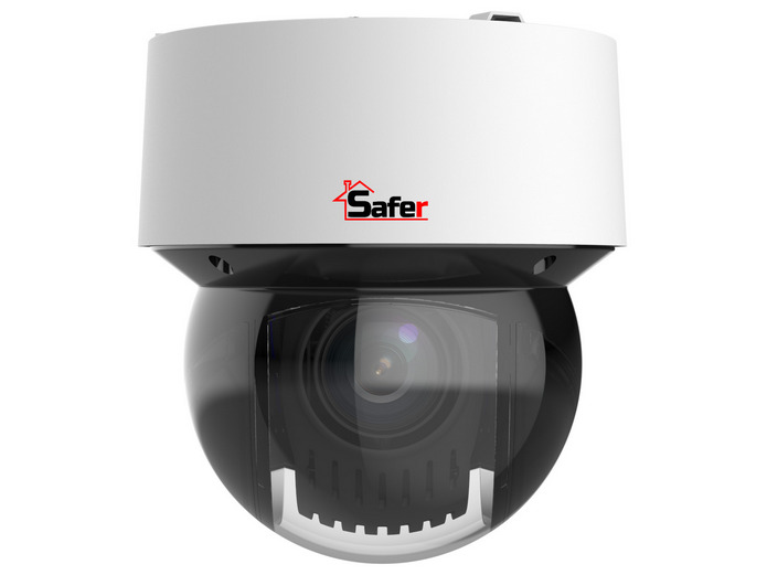 Camera supraveghere IP PTZ mini, 4MP, zoom optic 16X, Wi-Fi, LightHunter, Smart IR100m, audio bidirectional, slot card microSD, PoE, Safer SAF-IPCPTZ4MP100F5588(U)