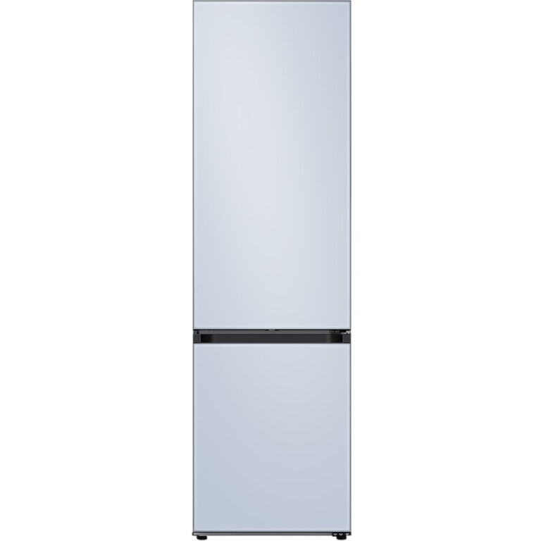 Combina frigorifica Samsung RB38A7C6C48/EF, Bespoke, 390 l, Clasa C, Total No frost, All-Around Cooling, Wifi SmartThings, Satin Glass Sky Blue