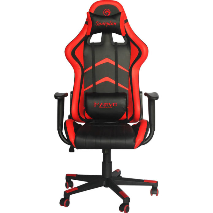 Scaun gaming Marvo CH-106, din Piele sintetica, Ergonomic, Reglabil, Negru