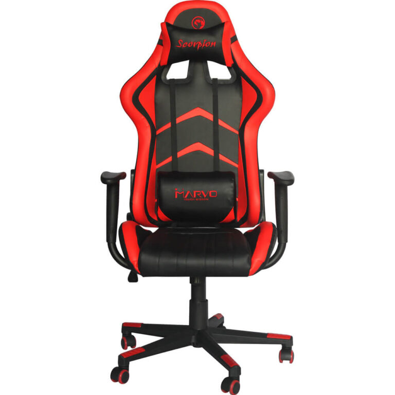 Scaun gaming Marvo CH-106, din Piele sintetica, Ergonomic, Reglabil, Negru