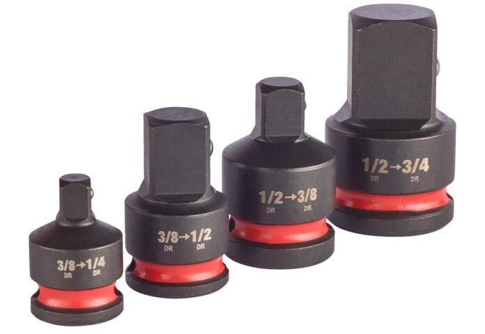 Set adaptoare Milwaukee Shockwave, 4 piese, 1/2 inch, aliaj crom-molibden, 4932480356 Set adaptoare Milwaukee Shockwave, 4 piese, 1/2 inch, aliaj crom-molibden, 4932480356