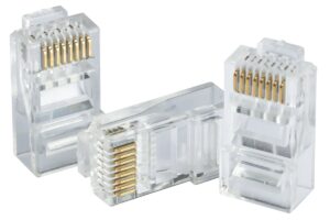 Set 100 buc conectori RJ45 CAT5e, Dahua, DH-PFM976-531 Set 100 buc conectori RJ45 CAT5e, Dahua, DH-PFM976-531