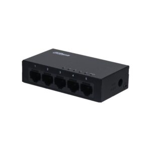 Switch cu 5 porturi Dahua SG1005-EUR, 10/100/1000 Mbps, 7.44 Mpps, MAC 2 K, plug and play Switch cu 5 porturi Dahua SG1005-EUR, 10/100/1000 Mbps, 7.44 Mpps, MAC 2 K, plug and play