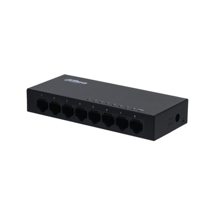 Switch cu 8 porturi Dahua SG1008-EUR, 10/100/1000 Mbps, 11.904 Mpps, MAC 2 K, plug and play Switch cu 8 porturi Dahua SG1008-EUR, 10/100/1000 Mbps, 11.904 Mpps, MAC 2 K, plug and play