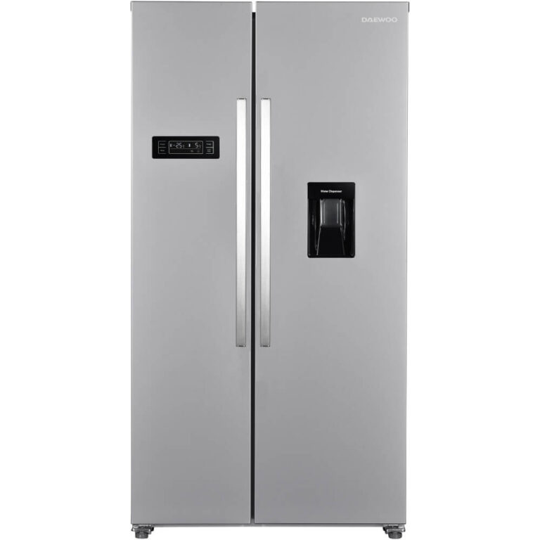 Frigider Side By Side Daewoo FSB-514HEX, No Frost, 529 L, Racire rapida, Functie vacanta, Display LED, Clasa E, Inox