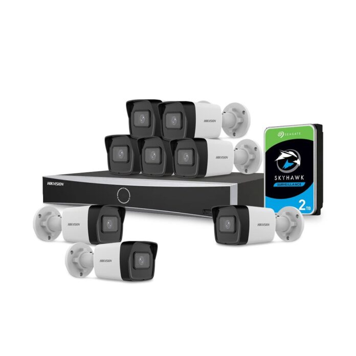 Sistem supraveghere IP exterior basic Hikvision 8EXTIR30-4MP-V2-HDD, 8 camere, 4 MP, IR 30 m, 2.8 mm, PoE, HDD 2 TB Sistem supraveghere IP exterior basic Hikvision 8EXTIR30-4MP-V2-HDD, 8 camere, 4 MP, IR 30 m, 2.8 mm, PoE, HDD 2 TB