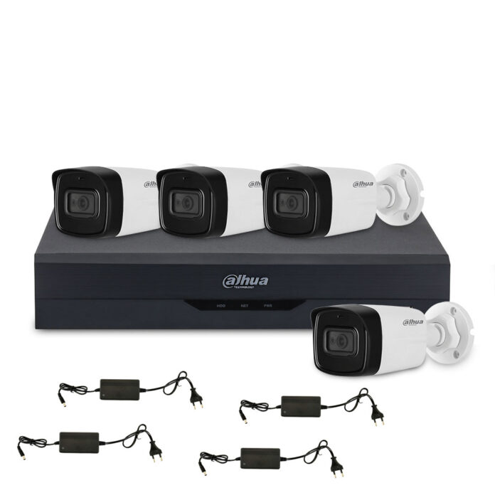 Sistem supraveghere exterior basic Dahua WizSense DH-B4EXT8MP-80M-A, 4 camere, 8 MP, IR 80 m, 3.6 mm, microfon, POS, IoT Sistem supraveghere exterior basic Dahua WizSense DH-B4EXT8MP-80M-A, 4 camere, 8 MP, IR 80 m, 3.6 mm, microfon, POS, IoT