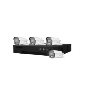 Sistem supraveghere exterior basic HikVision, 4 camere, 5 MP, lumina alba 40 m, 2.8 mm Sistem supraveghere exterior basic HikVision, 4 camere, 5 MP, lumina alba 40 m, 2.8 mm