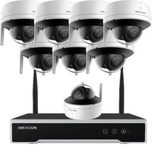 Sistem supraveghere exterior IP WiFi Hikvision KIT-HK-WF-8INT2MP30IR-A, 8 camere, 2 MP, 2.8 mm, IR 30 m, slot card, microfon si difuzor Sistem supraveghere exterior IP WiFi Hikvision KIT-HK-WF-8INT2MP30IR-A, 8 camere, 2 MP, 2.8 mm, IR 30 m, slot card, microfon si difuzor