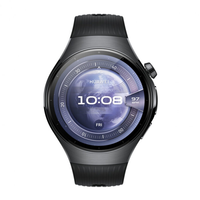 Smartwatch Huawei Watch 5, 46MM Black Stainless Steel, Black Fluoroelastomer Strap