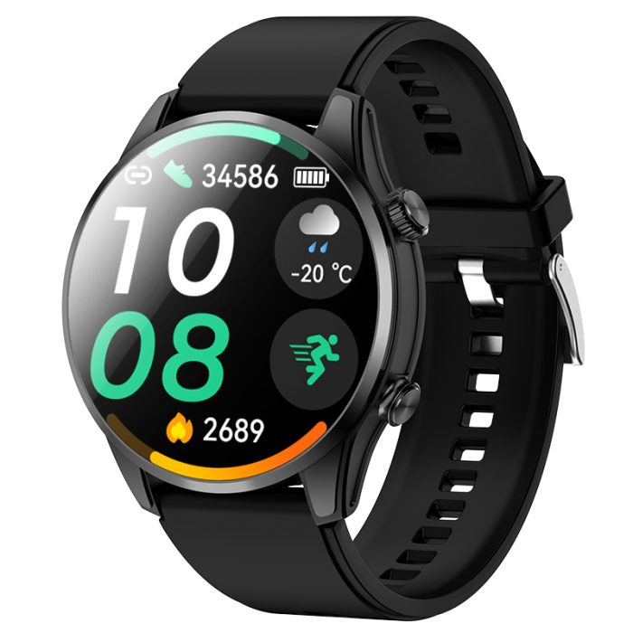 Smartwatch iSEN G1000 Gri, 1.43   AMOLED, Moduri sport, Pozitionare GPS si Beidou, Monitorizare sanatate si somn, Apel Bt, Asistent Vocal, Monitorizare menstruala