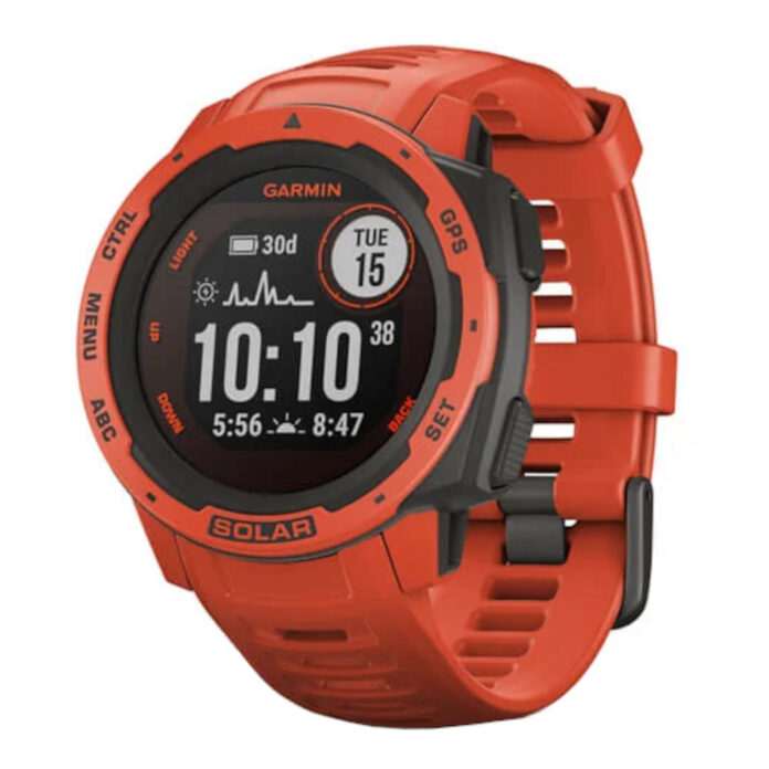 Smartwatch Garmin Instinct Solar, GPS, Flame Red