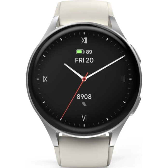 Smartwatch Smart Hama 8900, 1.32 inch, AMOLED, GPS, Asistent vocal, Auriu