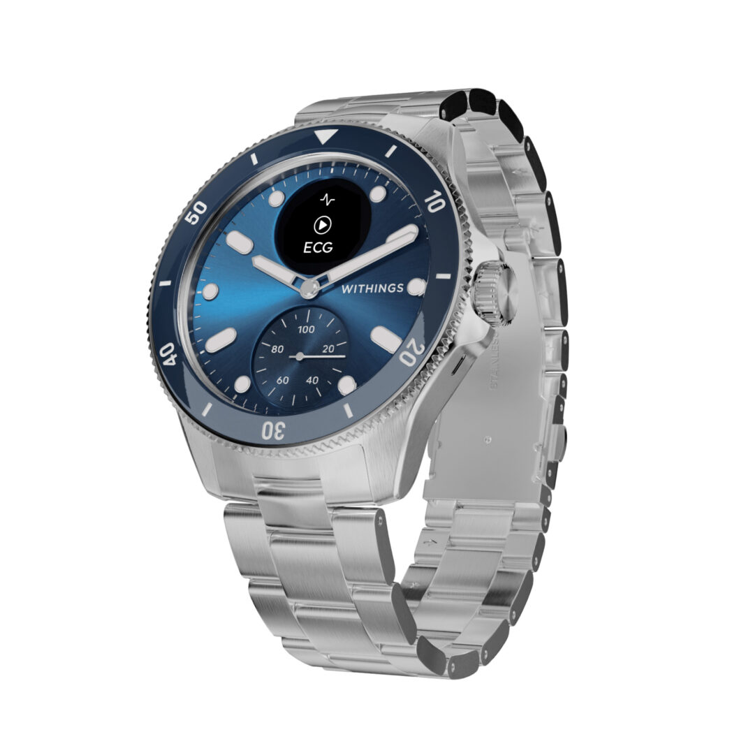 Smartwatch Withings Scanwatch Nova, 42mm, Bluetooth, Verde, Curea argintiu Smartwatch Withings Scanwatch Nova, 42mm, Bluetooth, Verde, Curea argintiu