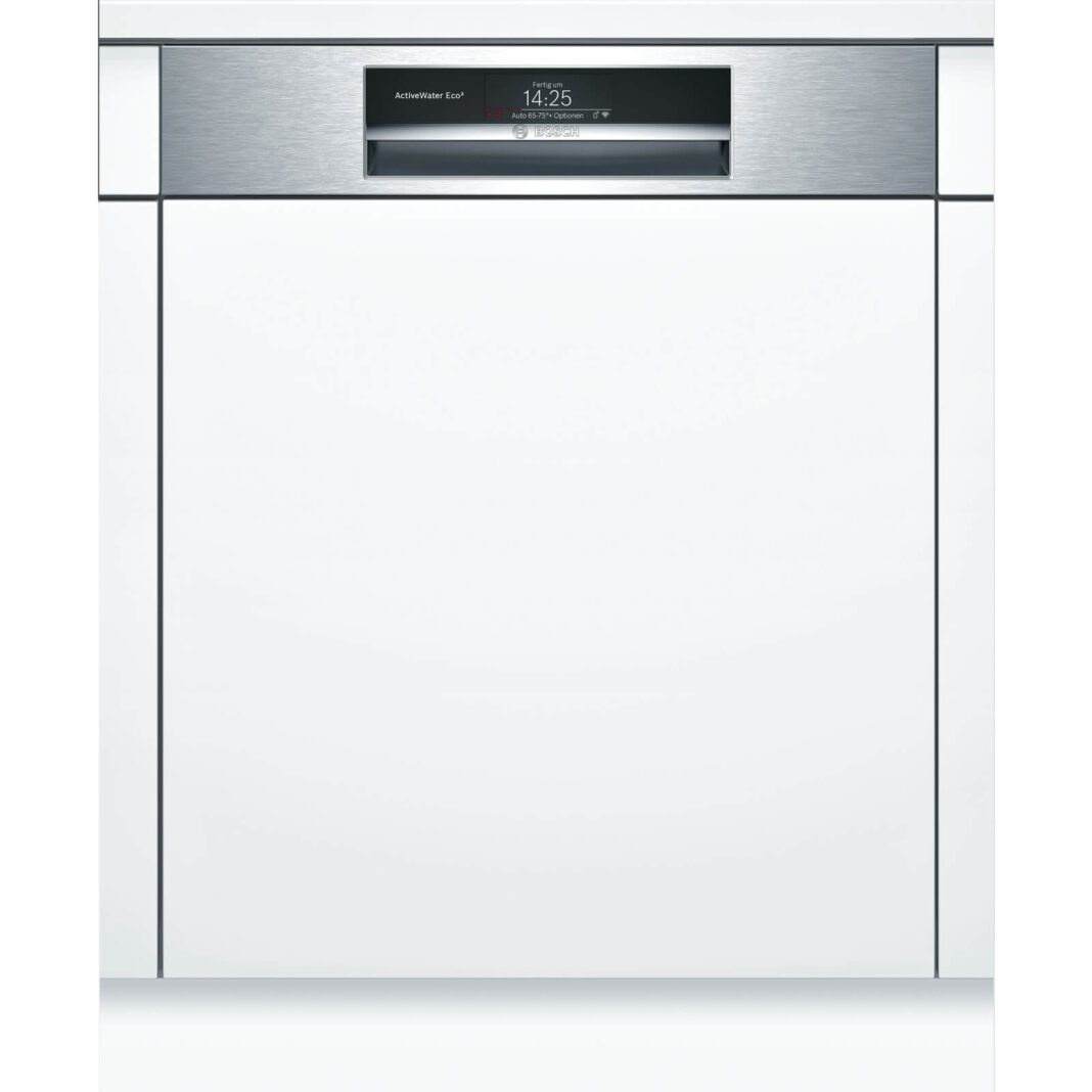 Masina de spalat vase semi-incorporabila Bosch SMI88TS03E, 13 Seturi, 8 Programe, Clasa A+++, 60 cm, Alb/Inox