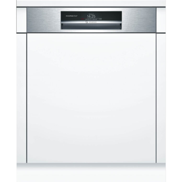 Masina de spalat vase semi-incorporabila Bosch SMI88TS03E, 13 Seturi, 8 Programe, Clasa A+++, 60 cm, Alb/Inox