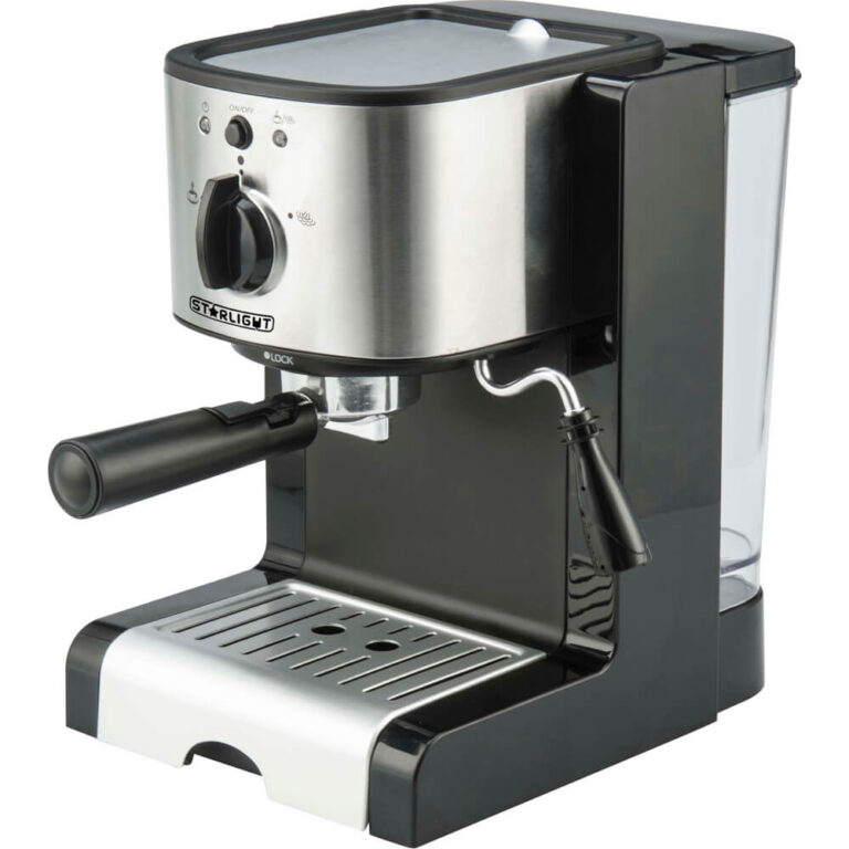Espressor manual Star-Light EMD-1515, 1350 W, 1.5 l, 15 Bar, Dispozitiv spumare, Negru/Inox