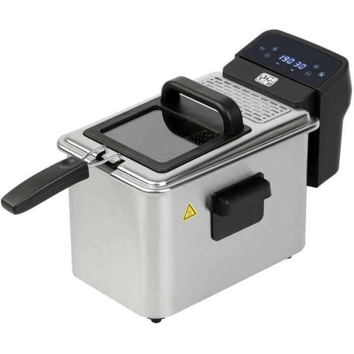 Friteuza Star-Light Pro OFB-4020SS, 2000 W, 2 kg, Display LED, Control Touch, 5 programe presetate, Cuva detasabila, Argintiu