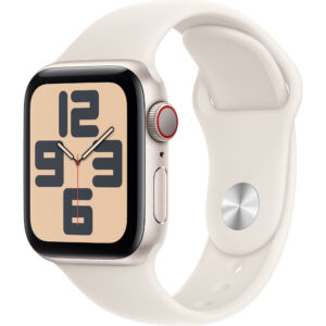 Apple Watch SE2 2024, GPS, Cellular, 40mm, Starlight Aluminium Case, Sport Band, Starlight, S/M Apple Watch SE2 2024, GPS, Cellular, 40mm, Starlight Aluminium Case, Sport Band, Starlight, S/M
