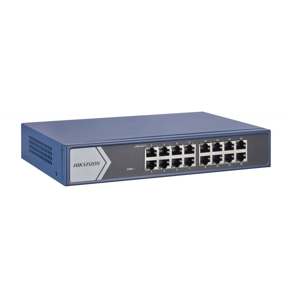 Switch cu 16 porturi Hikvision DS-3E1516-EI, 32 Gbps, 23.808 Mpps, 8000 MAC, cu management Switch cu 16 porturi Hikvision DS-3E1516-EI, 32 Gbps, 23.808 Mpps, 8000 MAC, cu management