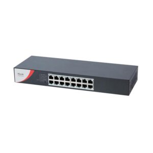 Switch Gigabit cu 16 porturi Hikvision HiLook NS-0516R, 10/100/1000 Mbps, fara management, plug and play Switch Gigabit cu 16 porturi Hikvision HiLook NS-0516R, 10/100/1000 Mbps, fara management, plug and play