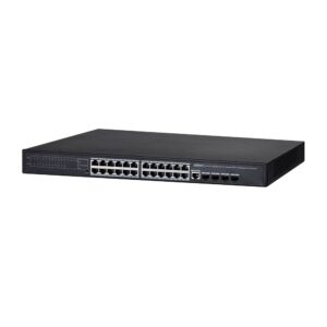 Switch cu 24 porturi Dahua PFS4428-24GT-370, MAC 8K, 56 Gbps, cu management, PoE Switch cu 24 porturi Dahua PFS4428-24GT-370, MAC 8K, 56 Gbps, cu management, PoE