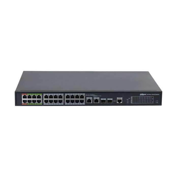 Switch cu 26 porturi Dahua LR2226-24ET-360-V2, MAC 4K, 8.8 Gbps, cu management, PoE Switch cu 26 porturi Dahua LR2226-24ET-360-V2, MAC 4K, 8.8 Gbps, cu management, PoE