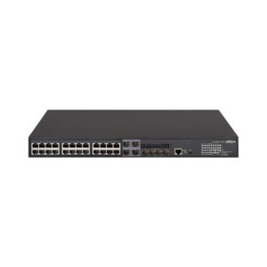 Switch cu 28 porturi Dahua AS5500-24GT4XF-370, MAC 16K, 336 Gbps, cu management, PoE Switch cu 28 porturi Dahua AS5500-24GT4XF-370, MAC 16K, 336 Gbps, cu management, PoE