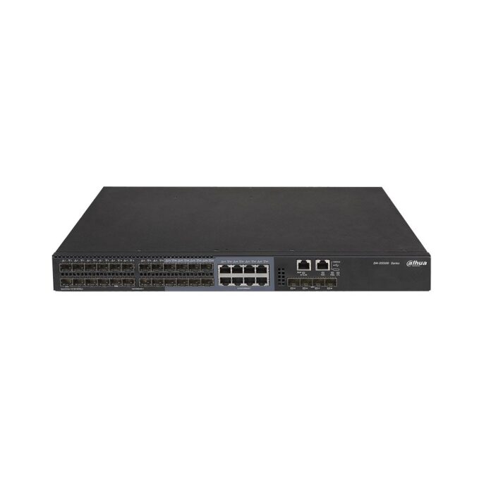 Switch cu 28 porturi Dahua S5500-24GF4XF-E-V2, MAC 16K, 128 Gbps, cu management Switch cu 28 porturi Dahua S5500-24GF4XF-E-V2, MAC 16K, 128 Gbps, cu management