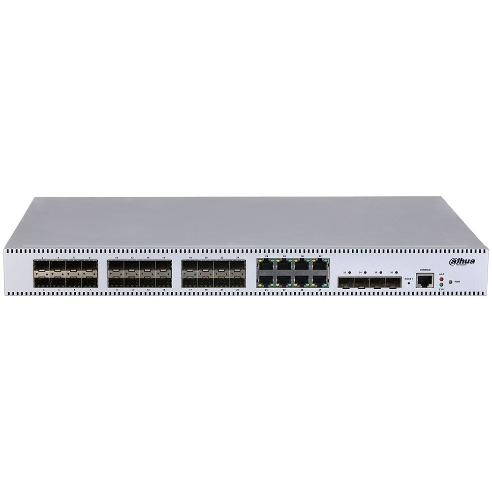 Switch cu 36 porturi Dahua SG5036FX, MAC 32K, 144 Gbps, cu management Switch cu 36 porturi Dahua SG5036FX, MAC 32K, 144 Gbps, cu management