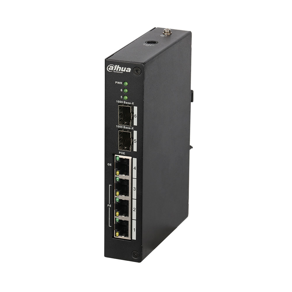 Switch cu 6 porturi Dahua PFS4206-4P-96, 6.8 Gbps, 8000 MAC, PoE, cu management Switch cu 6 porturi Dahua PFS4206-4P-96, 6.8 Gbps, 8000 MAC, PoE, cu management