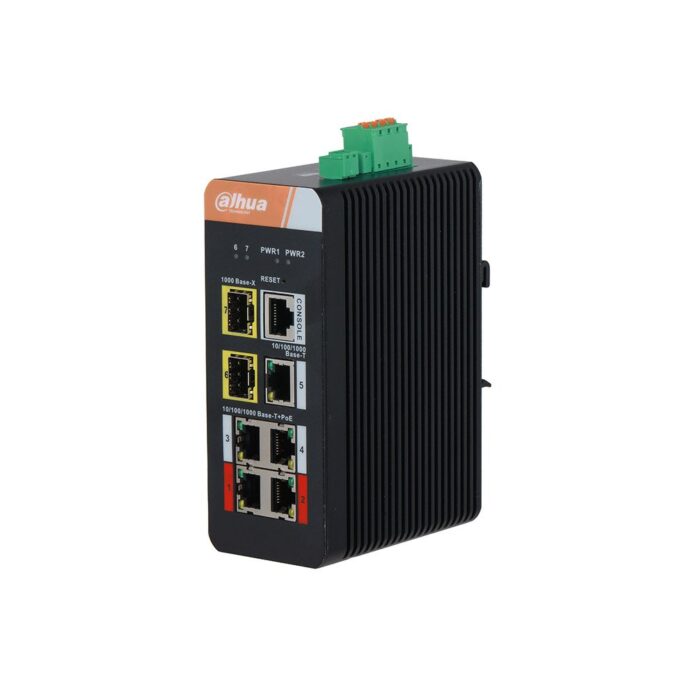 Switch cu 7 porturi Dahua IS4207-4GT-120, MAC 8K, 14 Gbps, cu management, PoE Switch cu 7 porturi Dahua IS4207-4GT-120, MAC 8K, 14 Gbps, cu management, PoE