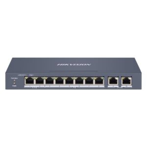 Switch cu 8 porturi PoE Hikvision DS-3E1310HP-EI, 16000 MAC, 9.2 Gbps, Hi-PoE, cu management Switch cu 8 porturi PoE Hikvision DS-3E1310HP-EI, 16000 MAC, 9.2 Gbps, Hi-PoE, cu management