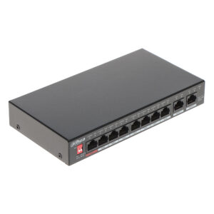 Switch cu 8 porturi PoE Dahua PFS3010-8GT-96-V2, 4000 MAC, 20 Gbps, fara management, PoE Switch cu 8 porturi PoE Dahua PFS3010-8GT-96-V2, 4000 MAC, 20 Gbps, fara management, PoE