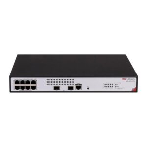 Switch cu 8 porturi PoE Hikvision DS-3E2510P-H, 336 Gbps, 25 Mpps, 16000 MAC, 2 port-uri fibra optica, cu management Switch cu 8 porturi PoE Hikvision DS-3E2510P-H, 336 Gbps, 25 Mpps, 16000 MAC, 2 port-uri fibra optica, cu management