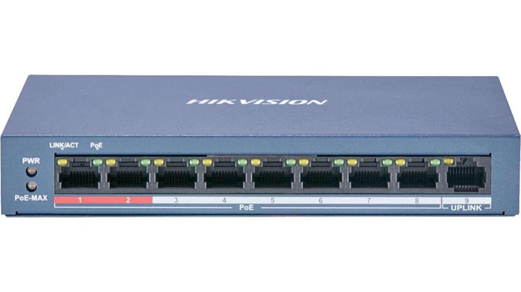 Switch PoE 8 canale Hikvision DS-3E0109P-E/M(B), 30W Max per port, 10/100Mbps Switch PoE 8 canale Hikvision DS-3E0109P-E/M(B), 30W Max per port, 10/100Mbps