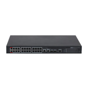 Switch PoE cu 24 porturi Dahua PFS4226-24ET-360-V3, 100 Mbps, 4K MAC, Cu management Switch PoE cu 24 porturi Dahua PFS4226-24ET-360-V3, 100 Mbps, 4K MAC, Cu management