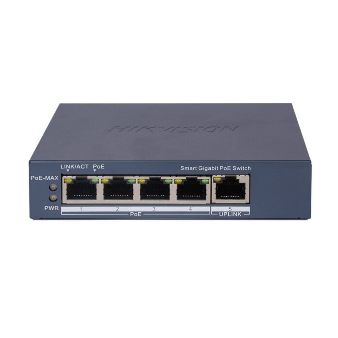 Switch PoE cu 4 porturi Gigabit HikVision DS-3E1505P-EI, 10 Gbps, MAC 2K, PoE Watchdog, 60 W, smart management Switch PoE cu 4 porturi Gigabit HikVision DS-3E1505P-EI, 10 Gbps, MAC 2K, PoE Watchdog, 60 W, smart management